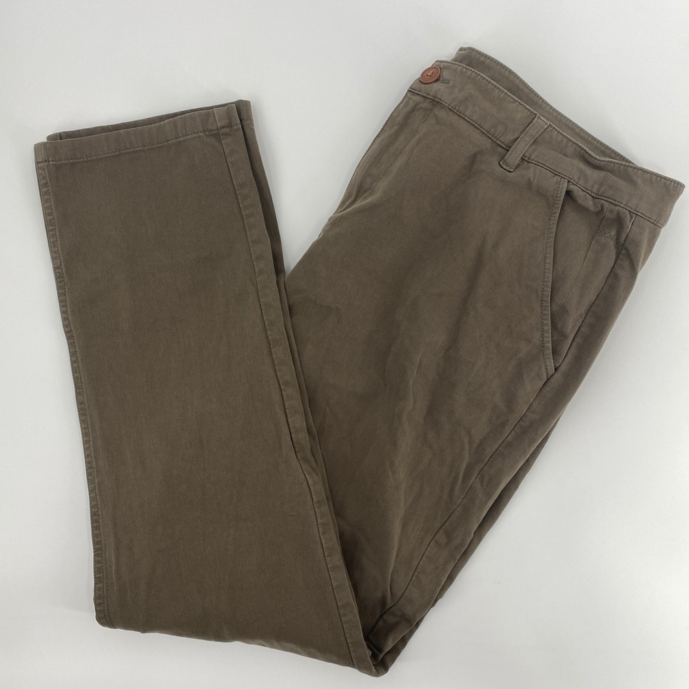 Mugsy Jeans Chino Mens Tag 40x32.5 Brown Stretch Pants Straight Casual Business